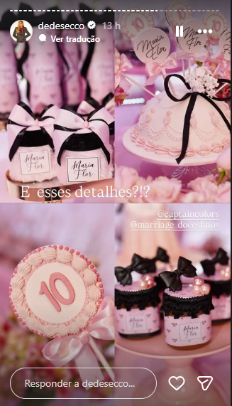 Deborah Secco faz superfestão para os 10 anos de Maria Flor: ‘Amo você demais’